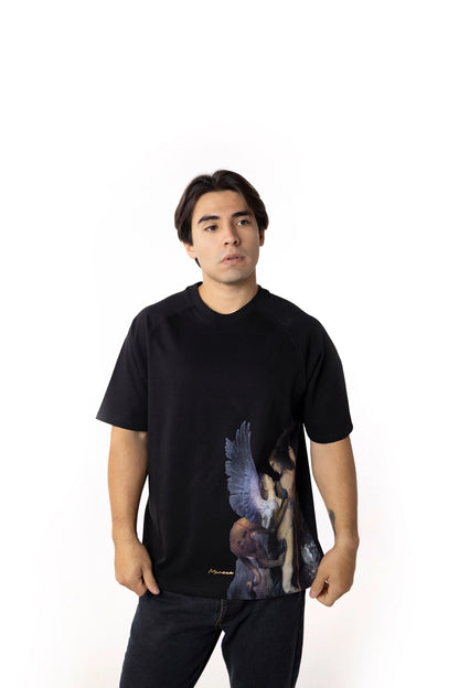Playera Oversize Raglán Hombre - Œdipe et le Sphinx