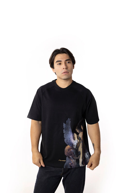 Playera Oversize Raglán Hombre - Œdipe et le Sphinx