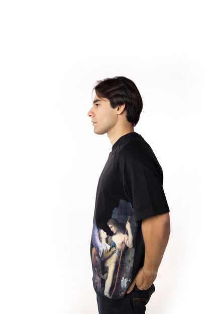 Playera Oversize Raglán Hombre - Œdipe et le Sphinx