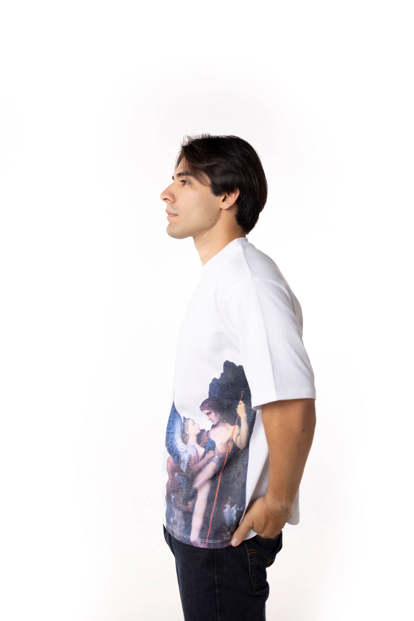 Playera Oversize Hombre - Œdipe et le Sphinx